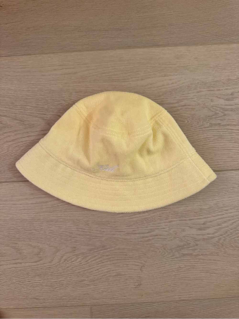 Kith Yellow Terry Cloth Bucket Hat Embroidered Logo